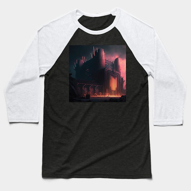 coliseum cyberpunk Baseball T-Shirt by rocknerd